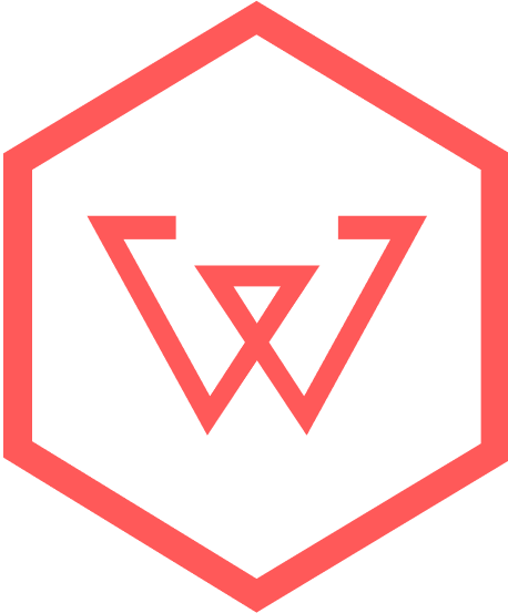 Wunder Fund logo, hexagon with W inside